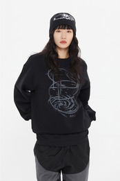 SHINING EFFECT CREWNECK_BLACK
