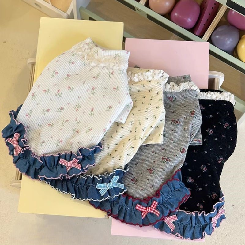 デニムスカートワンピース 犬服 00138