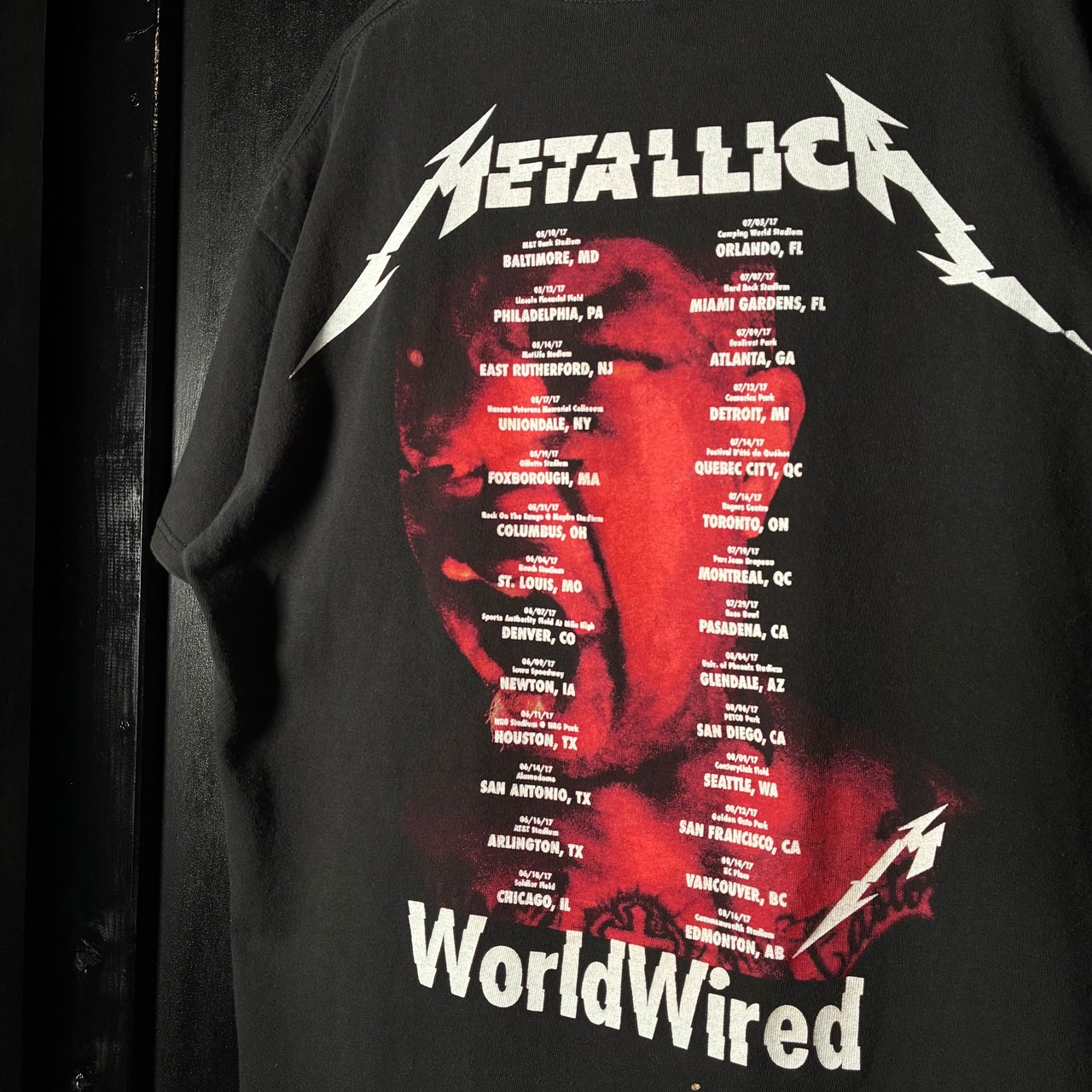 METALLICA 2017 WorldWired Tour Tシャツ　バックプリント　メタリカ