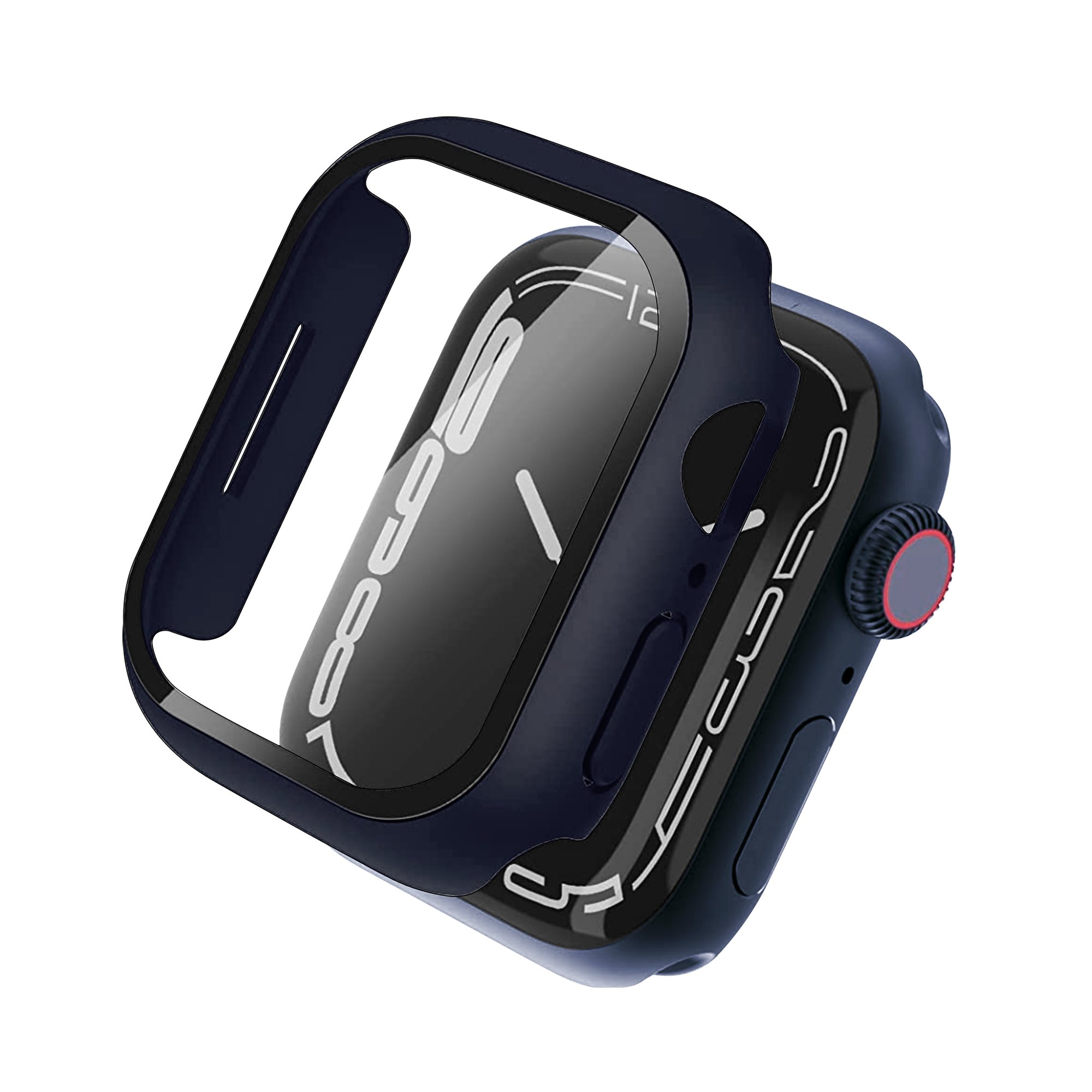 CaseStudi】 Apple Watch ケース 41mm  40mm SE  Series 対応 全面保護  カバー 画面保護 液晶保護 ガラス 一体型 薄型 スリム ハード カバー アップルウォッチ7 アップルウォッチSE