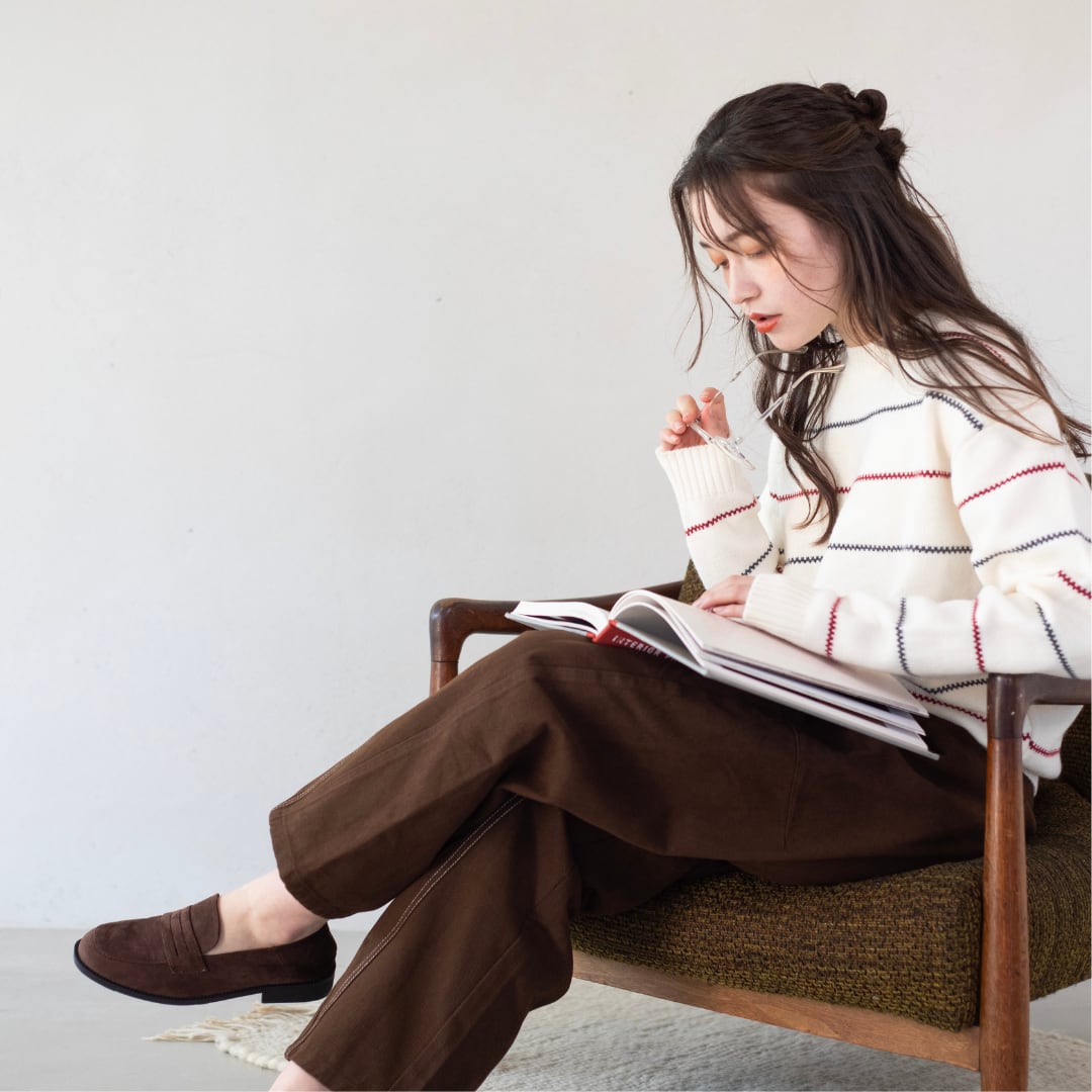 casual wide brown pants