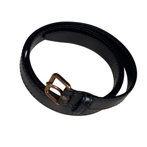 JIL SANDER black leather narrow belt
