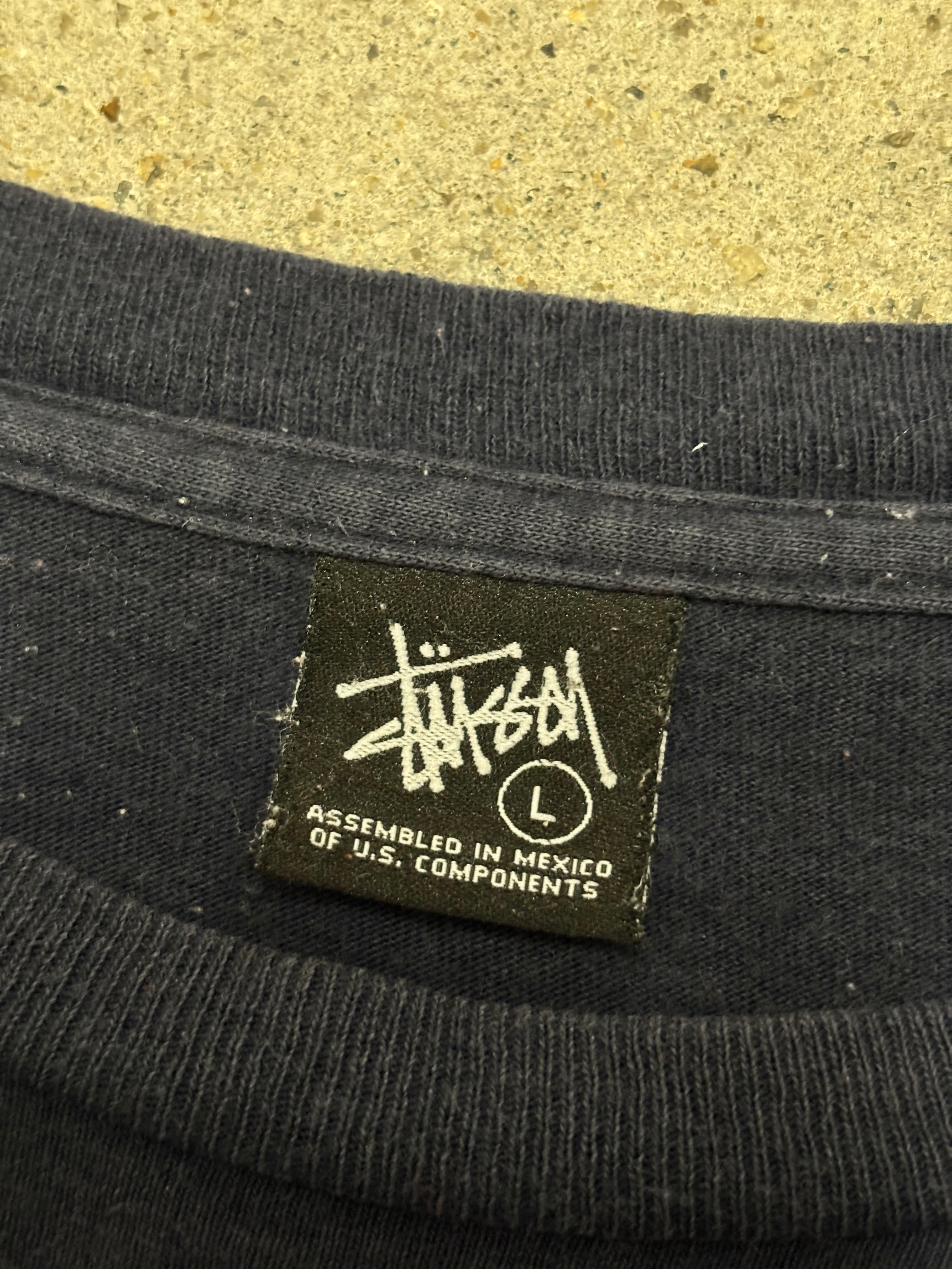 00s OLD STUSSY/Naomi Campbell print Tee/L/ナオミキャンベルプリント