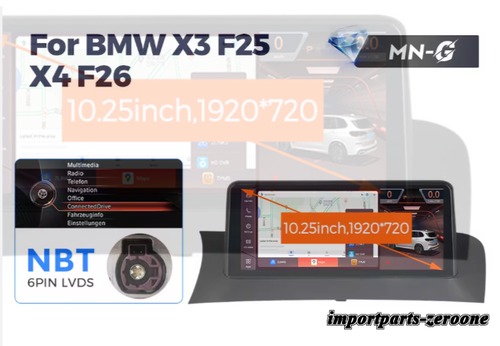 BMW X3 F25 X4 F26 アンドロイドナビ 10.25インチ クアルコム668S 6 + 64G NBT -RA-1229