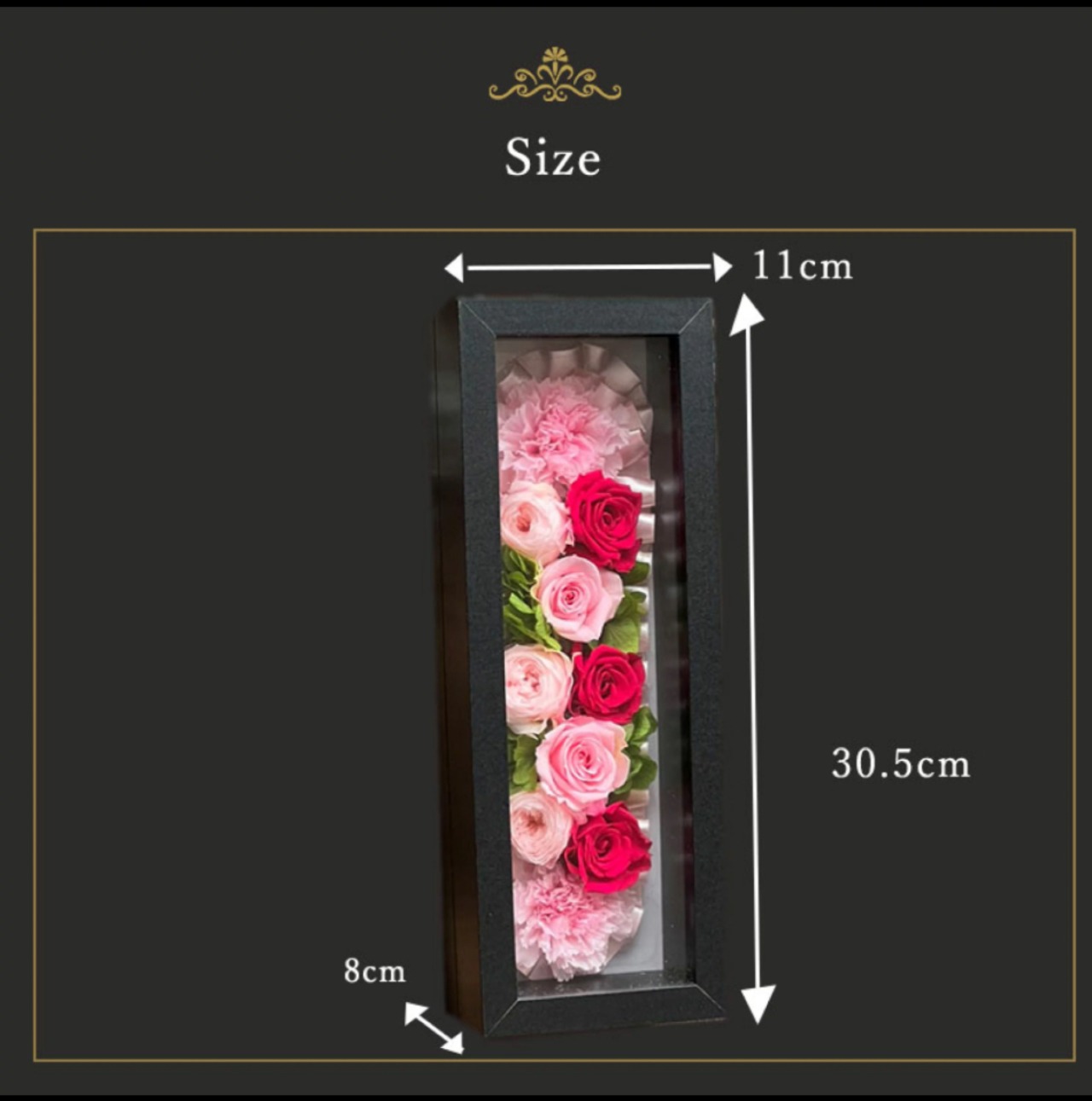 ★映画テレビからオファー★母の日ギフト★プレミアムアンティークフレーム★１００％プリザーブドフラワー★