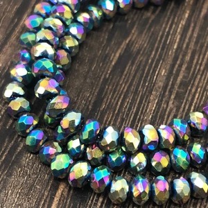 【10個】チェコクリスタルビーズ/スペーサー/ガラス