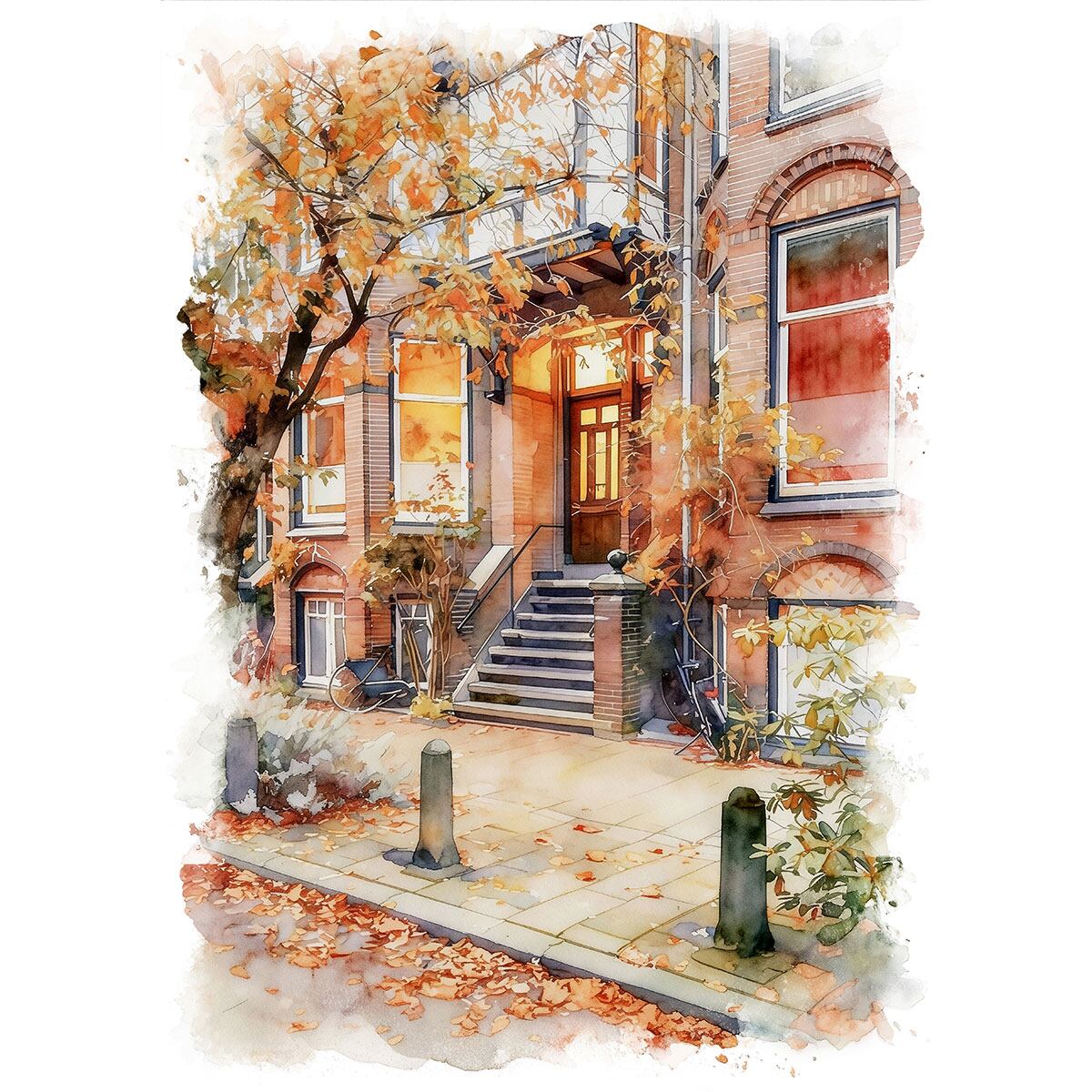 絵画 イギリス 風景画(街並み) ロンドン ハムステッド インテリア