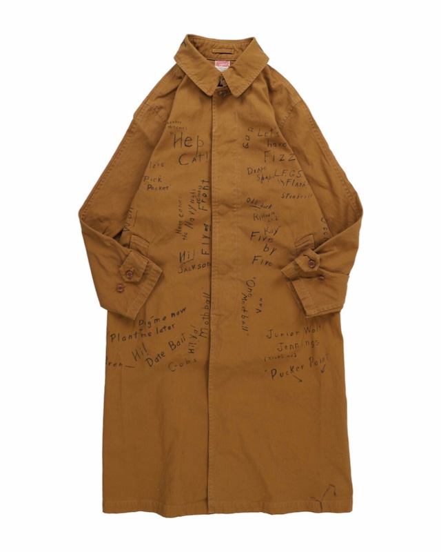 【DENIM DUNGAREE】VINTAGE DUCK SCRIBBLE COAT / BEIGE