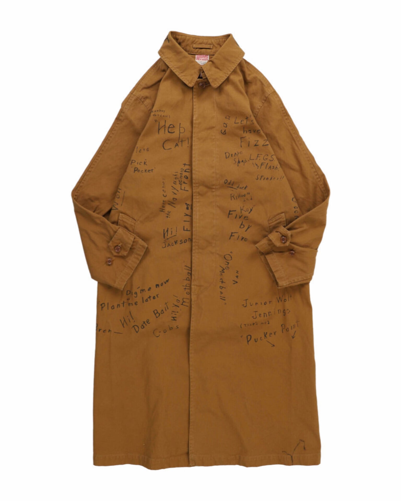 【DENIM DUNGAREE】VINTAGE DUCK SCRIBBLE COAT / BEIGE