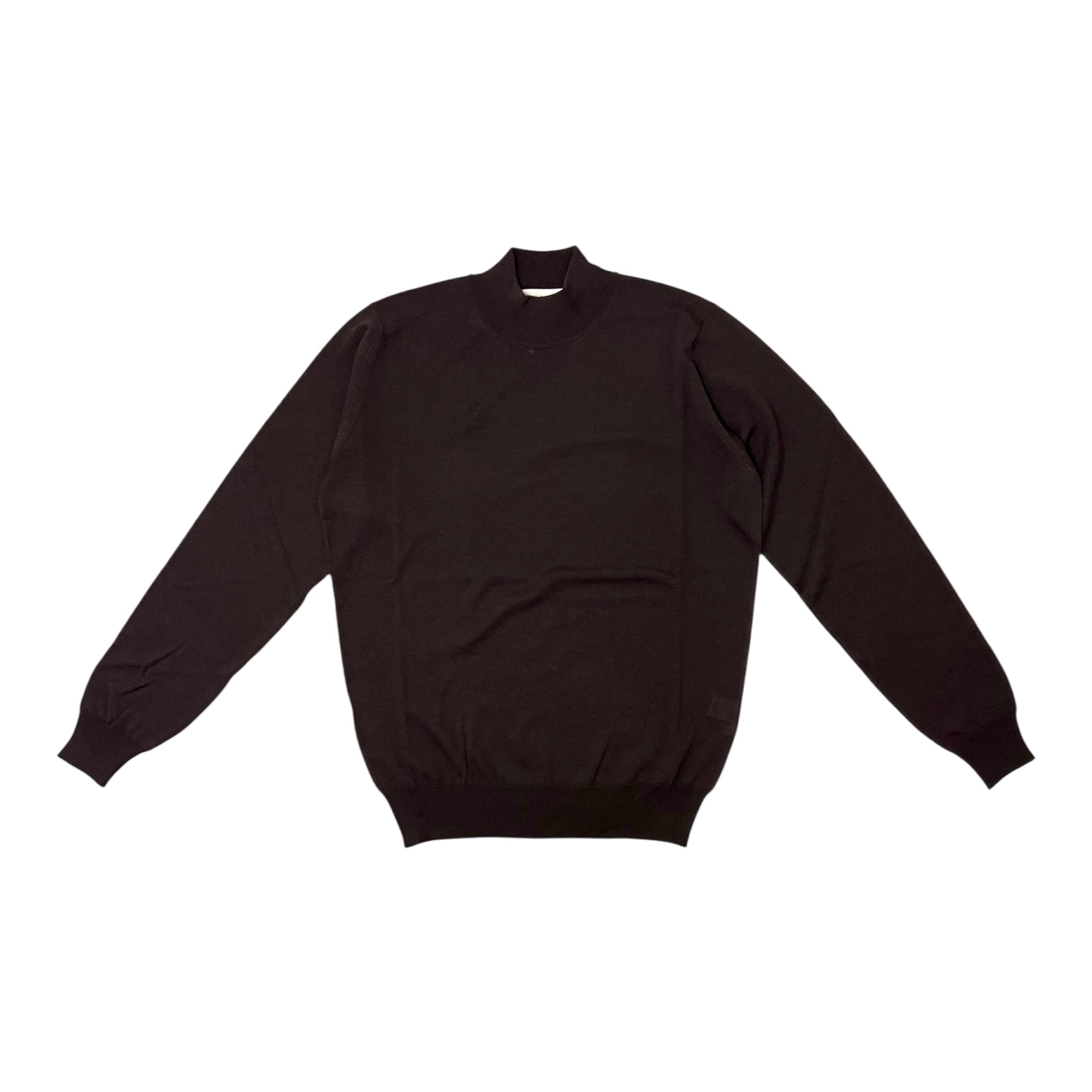 FILIPPO DE LAURENTIIS(フィリッポ デ ローレンティス) 16Gauge Royal Merino Mock neck Knit/BROWN(289)