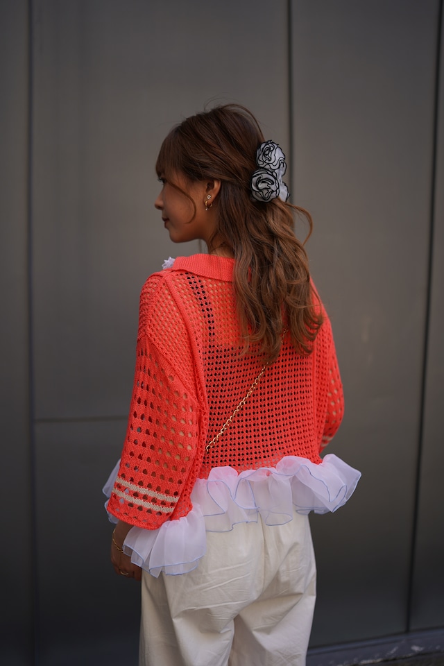 CROCHET TOP FRILL HEM