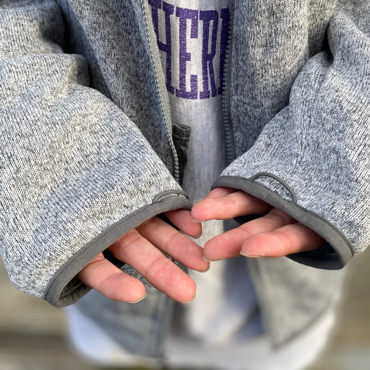 古着 フリースジャケット ニット エルエルビーン L.L.Bean エルエルビーン ニット フリースジャケット メンズL