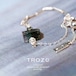 【021 Water Lilies Collection】 トリカラートルマリン 鉱物原石 シルバー925 ブレスレット 天然石 アクセサリー (No.3772)