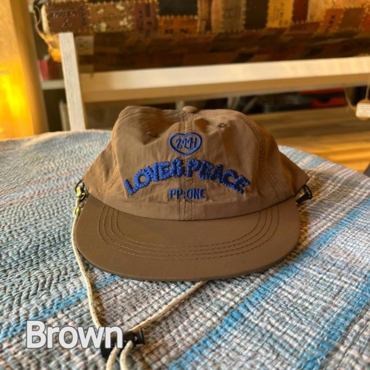 TOPANGA Accessory　Love & Peace String Cap　ラブ＆ピース　紐付きキャップ　Cap　キャップ　帽子　