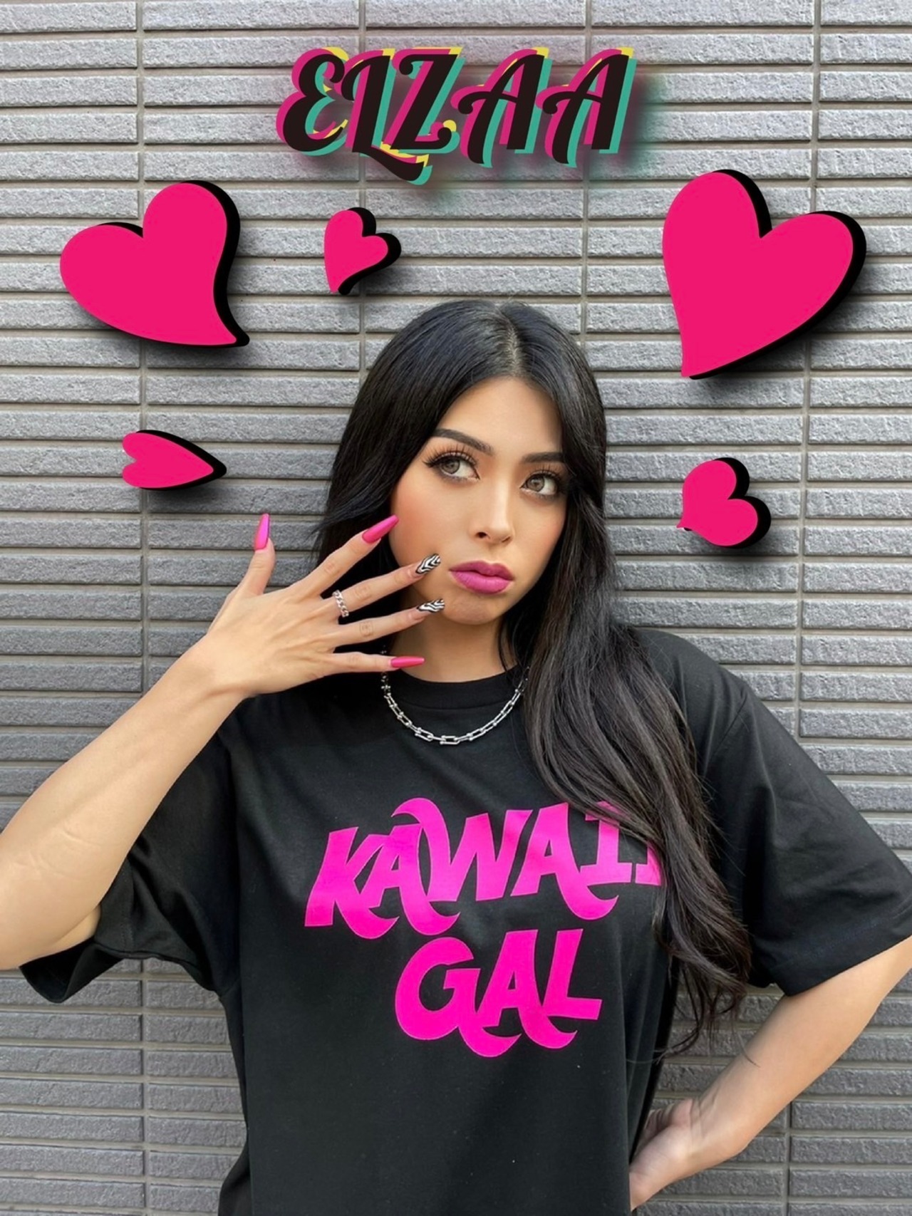 KAWAII GAL TEE BLACK