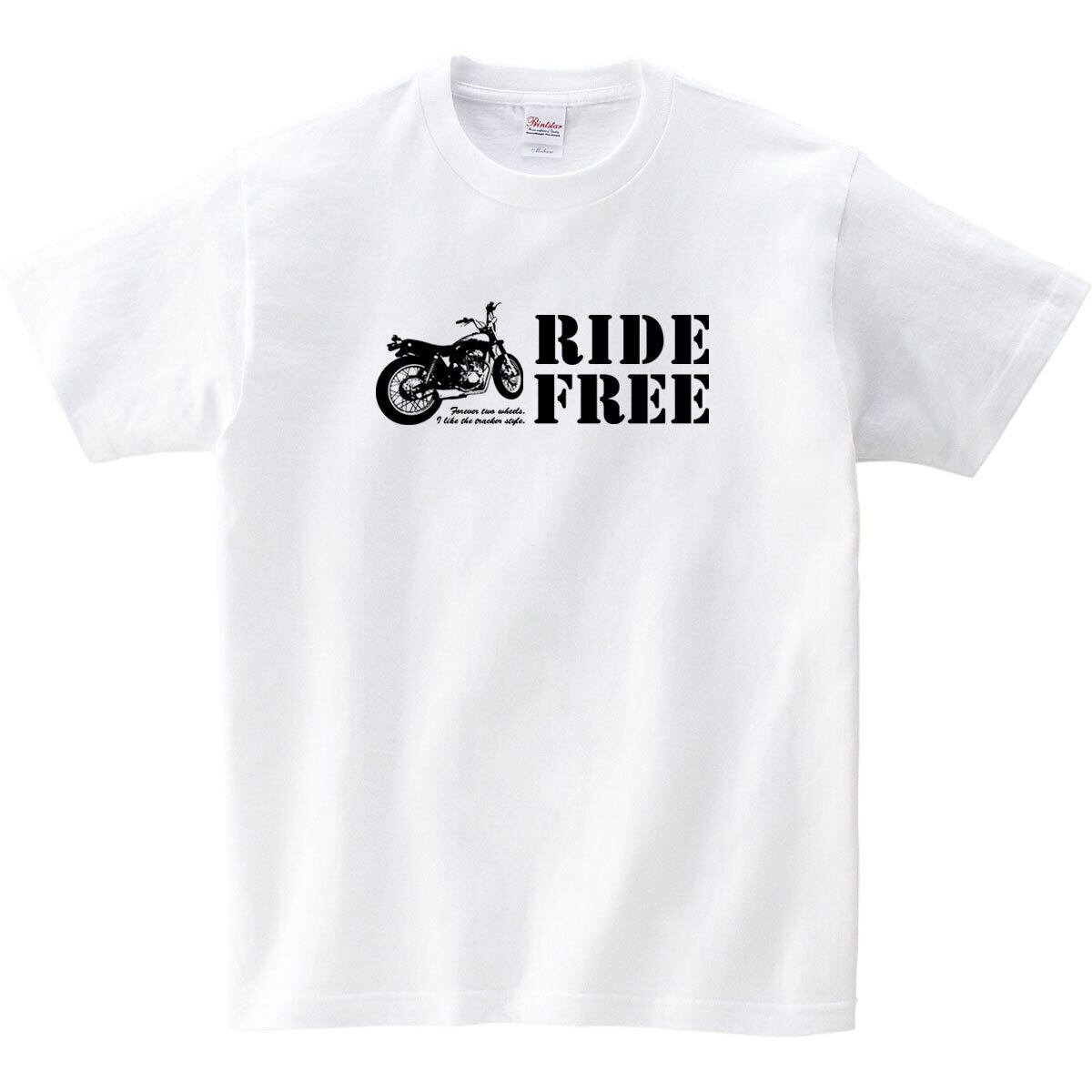 RIDE FREE Tシャツ bk01 トラッカースタイル ライダー バイク
