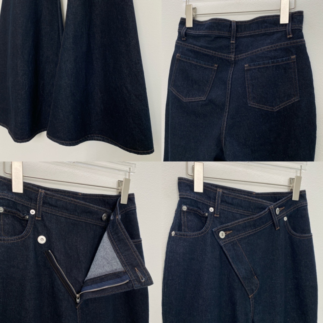 waist design super flare denim PT/indigo