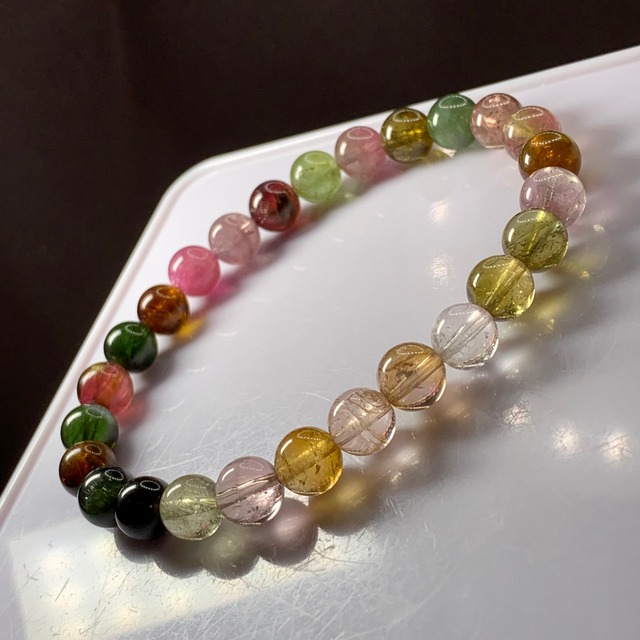 透明度有☆グラデーション風トルマリンブレスレット