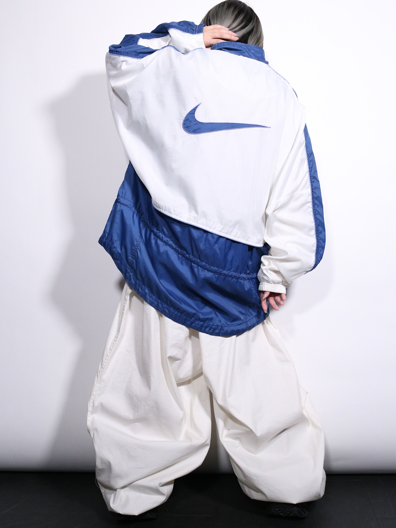 “NIKE” embroidery logo design switching nylon jacket - 5