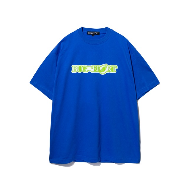 BUGREPORT FRAMED LOGO TEE - BLUE