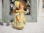 イエローワンピースとボネ　「Nancy Ann Story Book Doll」（アイくすみ・欠けあり） 画像11