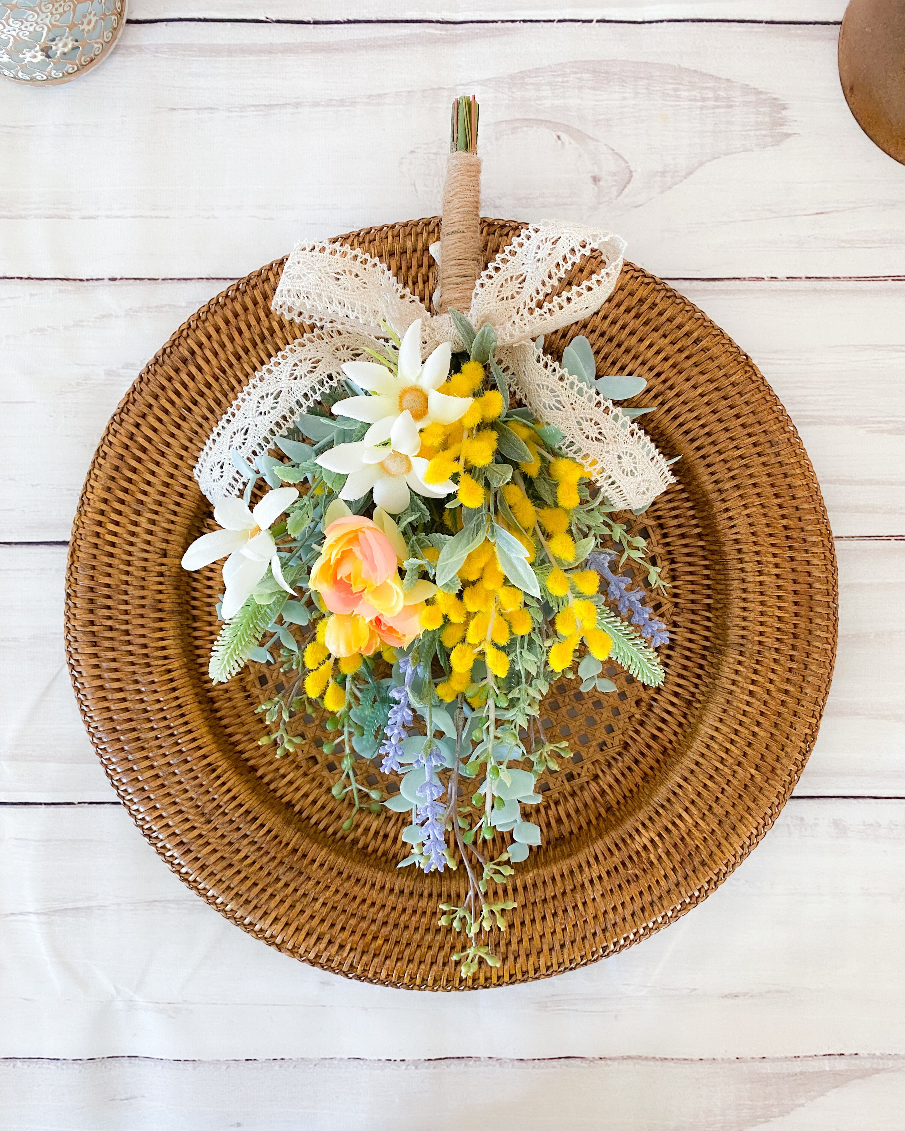 限定品〜チューリップとアカシア、グリーンの動きあるナチュラルハーフ