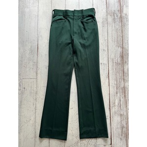 moss green poly flare pants