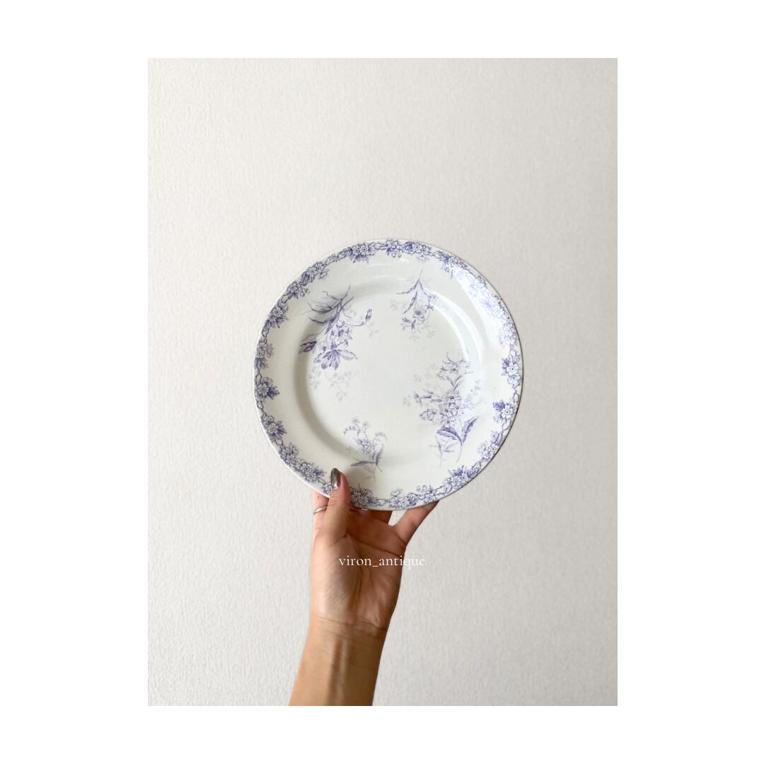 美品　フランス　アンティーク　ショワジールロワ　BRESTOIS 平皿プレート Choisy le roi ショワジールロワ / “Brestois” 平皿プレート