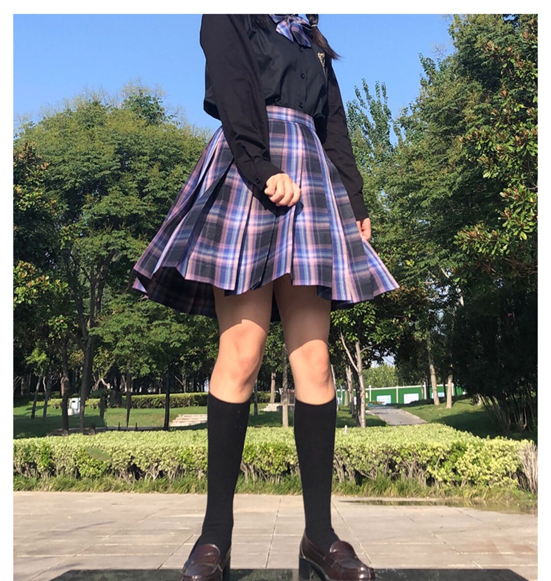 ✞ロリータJK制服 スカート セット プリーツ格子柄ベーシック 春夏秋冬 