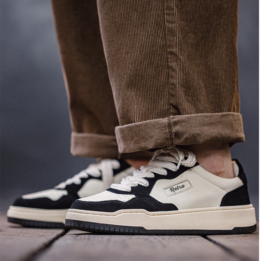 ローカット編み上げレザースニーカーA18540