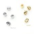 ★L&A★メタルビーズ★スクエアキューブカット★四角★3×2.5ミリ★