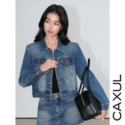 Vintage Wash Cropped Denim Jacket