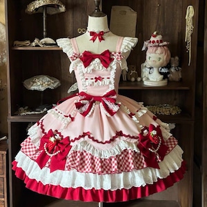 ゆめかわ♡全2カラー チョコレート&いちごJSK wanpi230 ゆめかわ♡全2カラー チョコレート&いちごJSK wanpi230