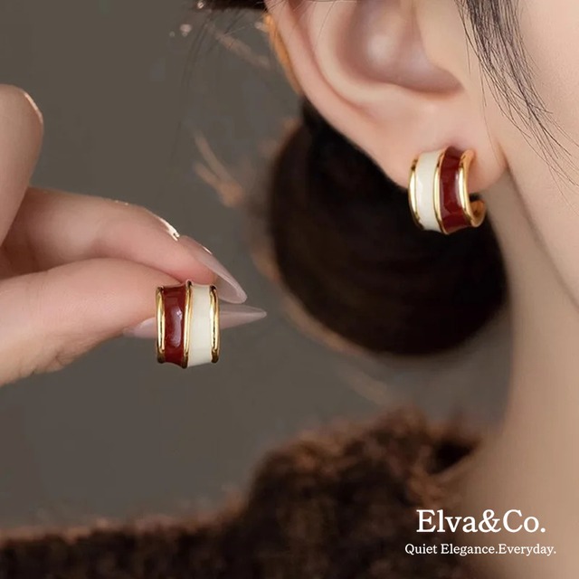 Enamel Color Hoop Pierce（エナメルカラーフープピアス）
