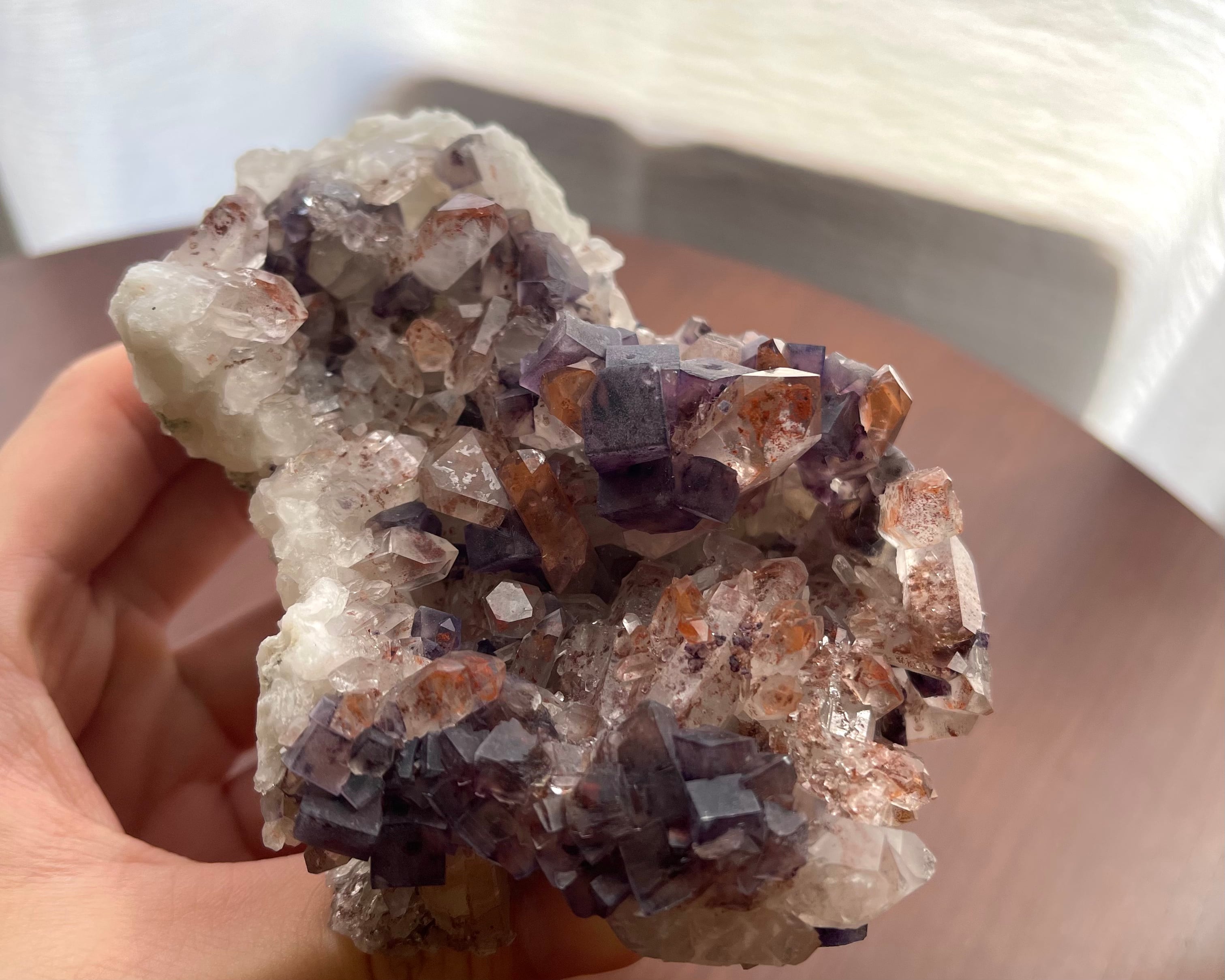 フローライト / クォーツ / ヘマタイト【Hematite in Quartz