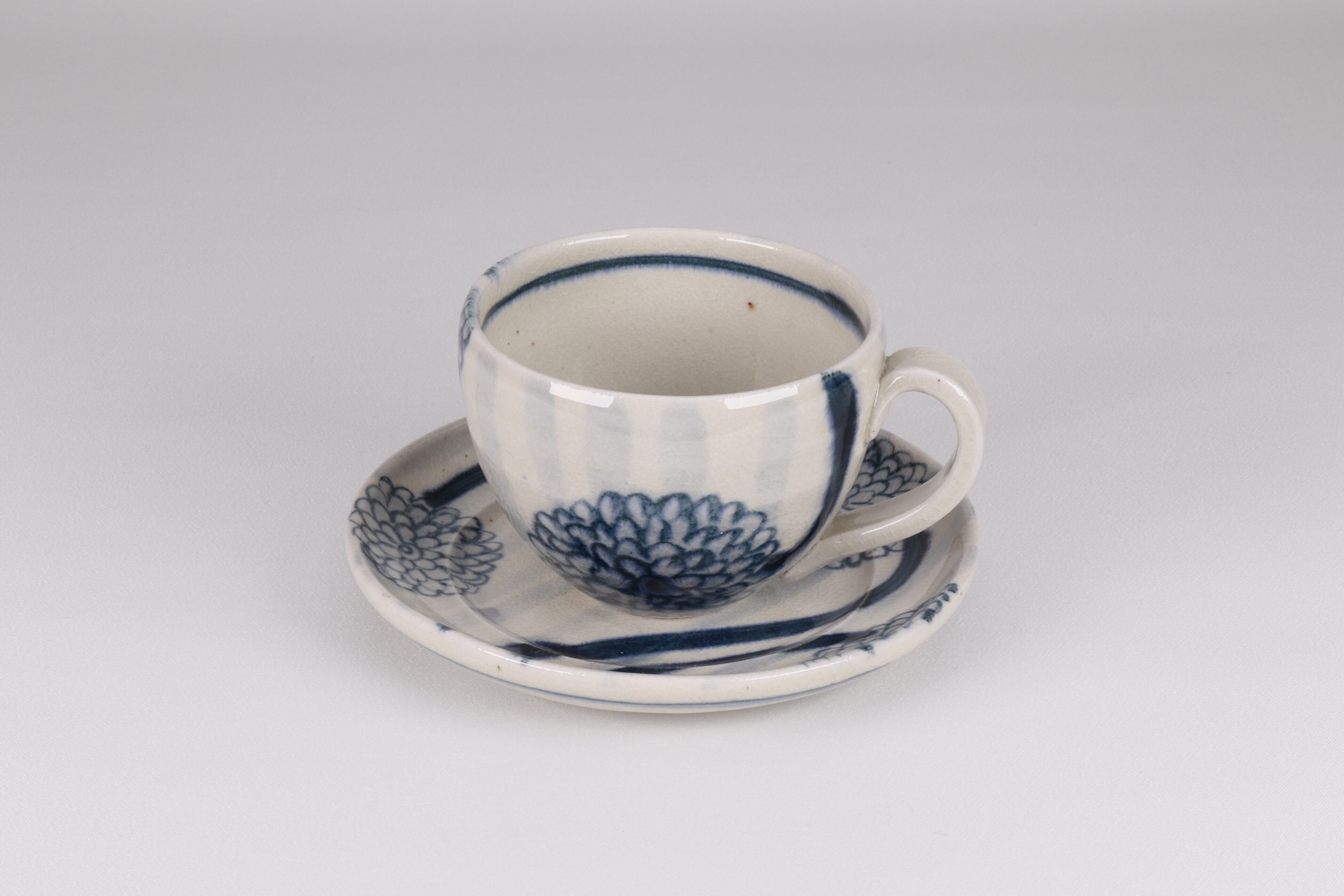 安南 丸コーヒーカップソーサー 花車【B級品 特価】