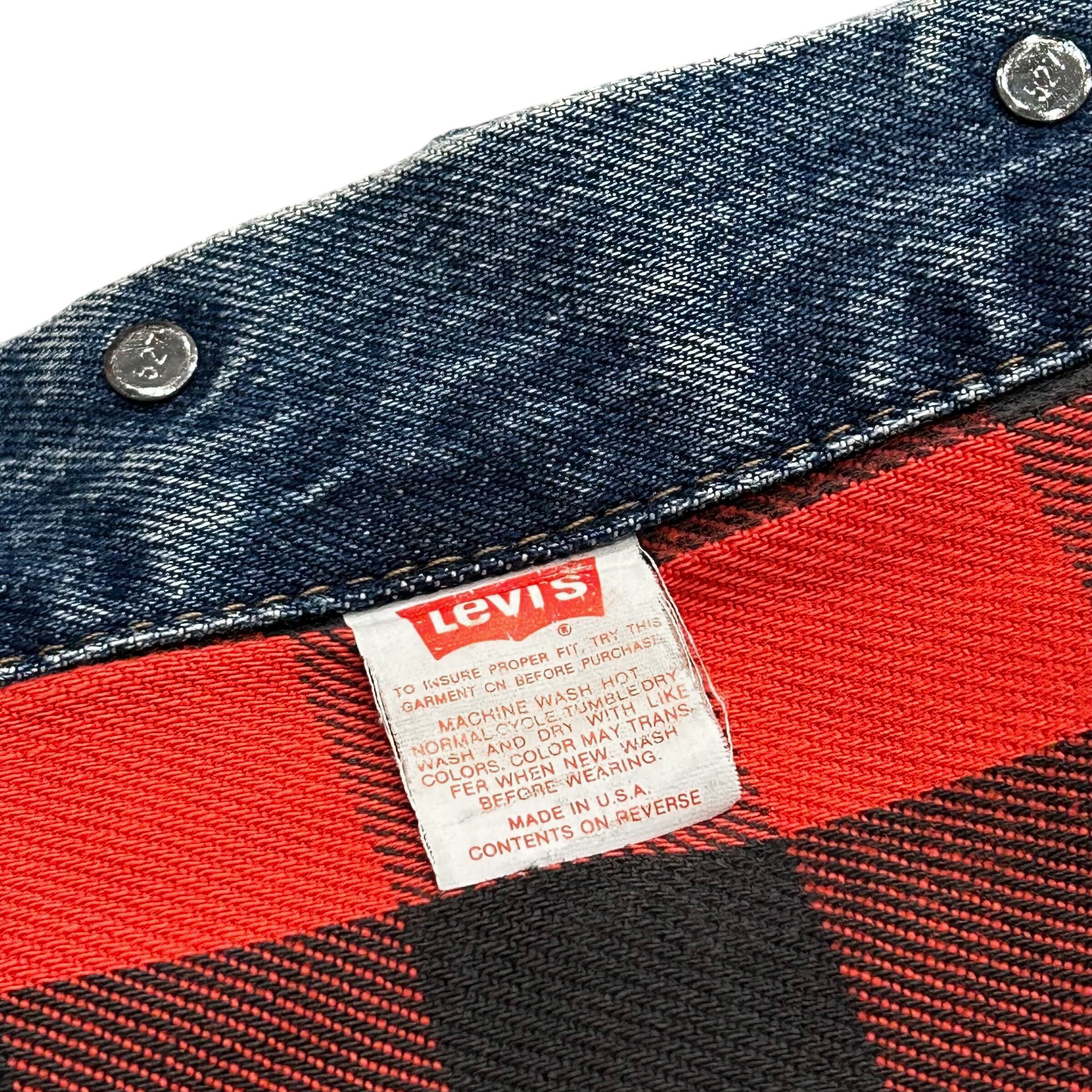 90's USA製 Levi's 70417-0819 Chemical Wash Flannel Lined Denim