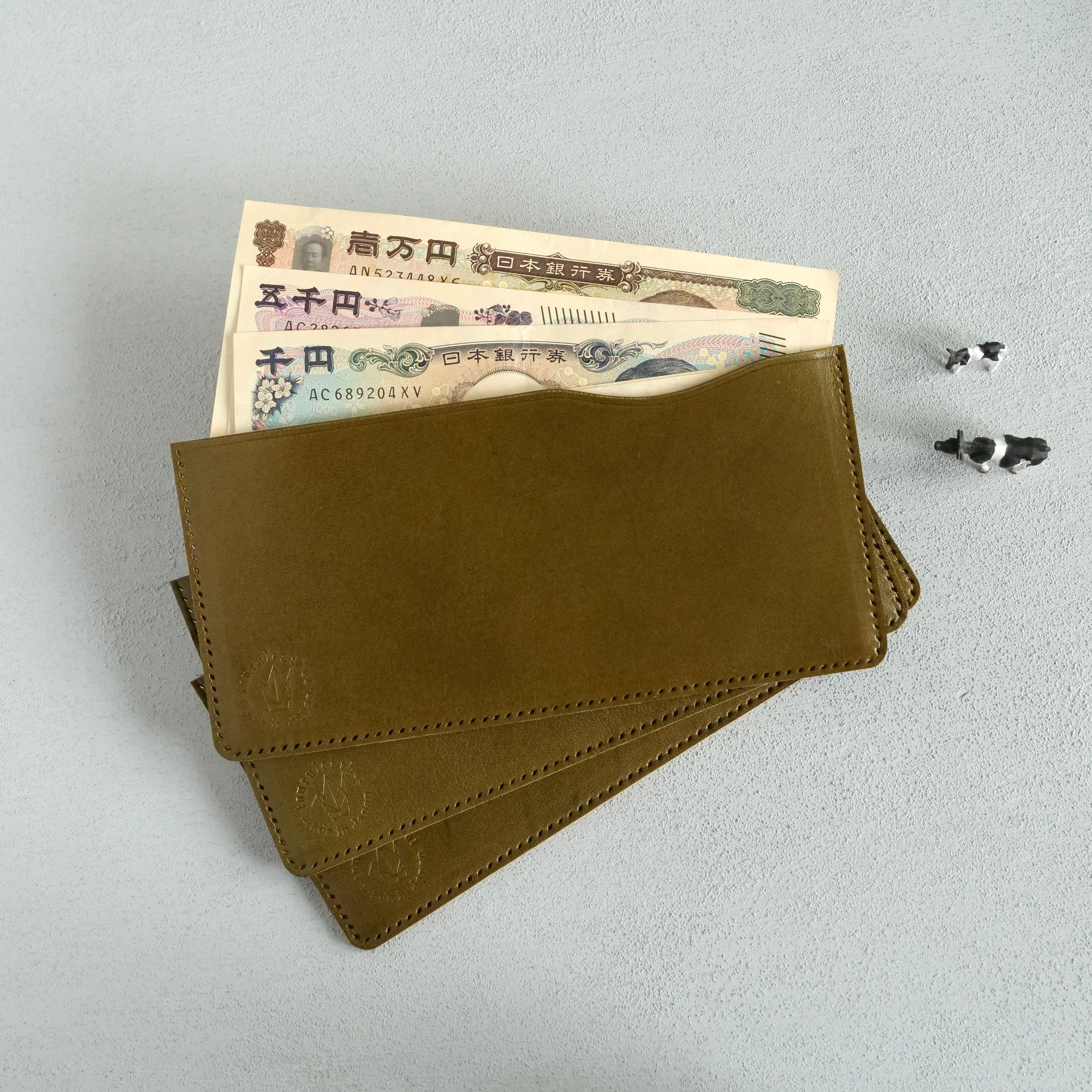 数量限定再販】ヌメ革のお札入れ【20枚収納可】 | TsuruLeather(鶴革工房)
