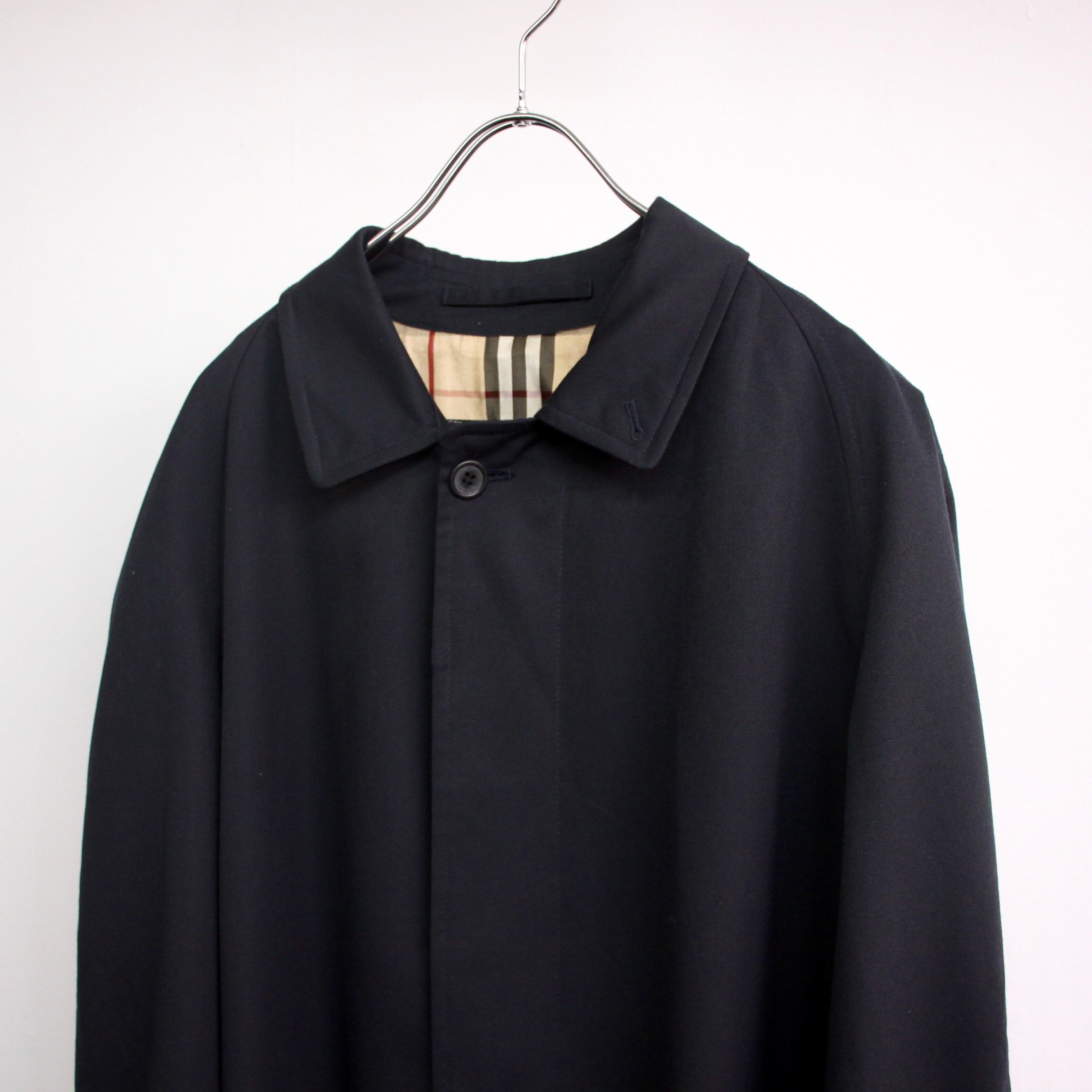 0123. 1990's spain burberrys navy coat 90s 90年代 バーバリー