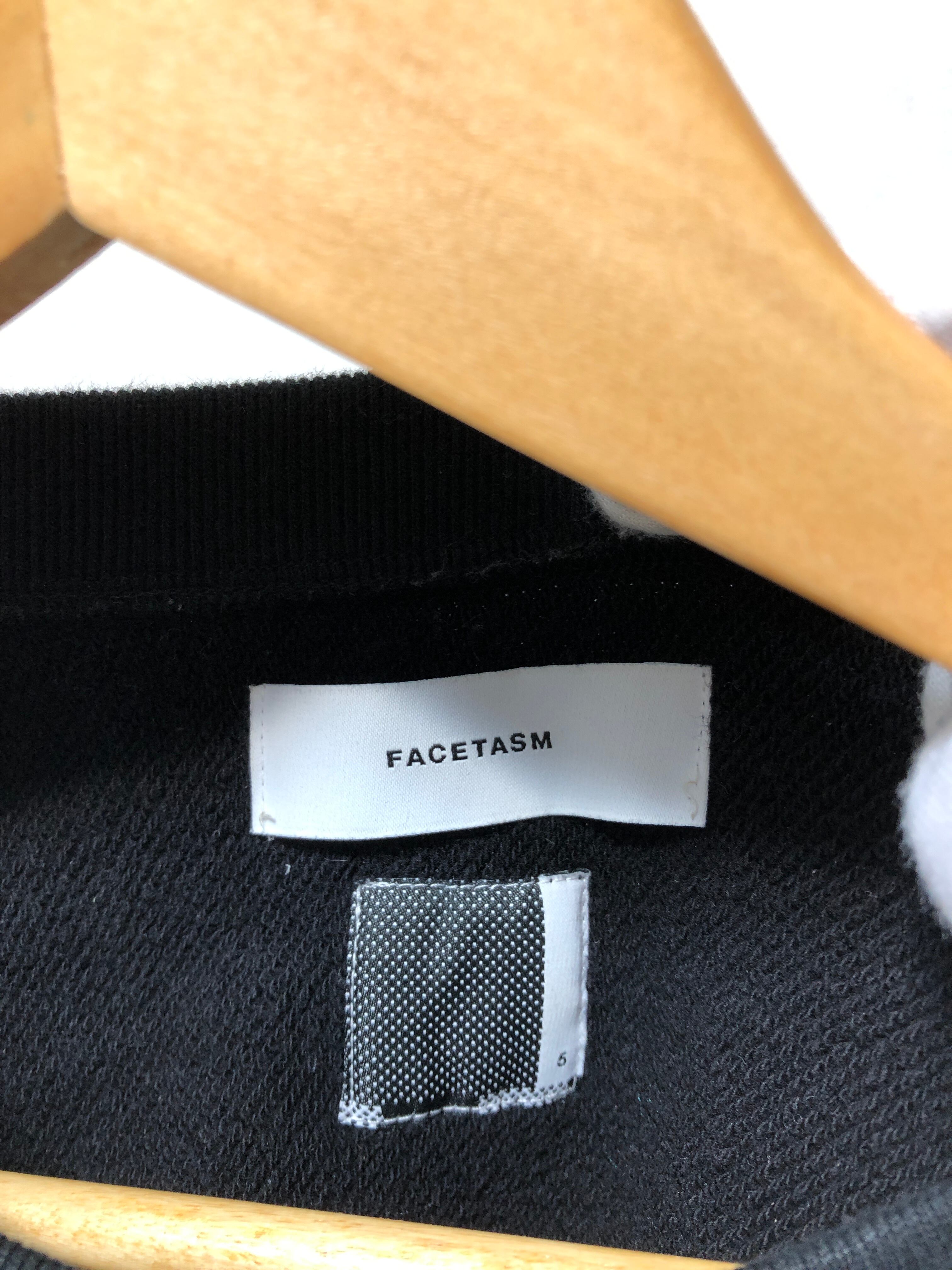 032091 FACETASM KOSUKE KAWAMURA RIB XXL LOGO SWEAT 5 ブラック 
