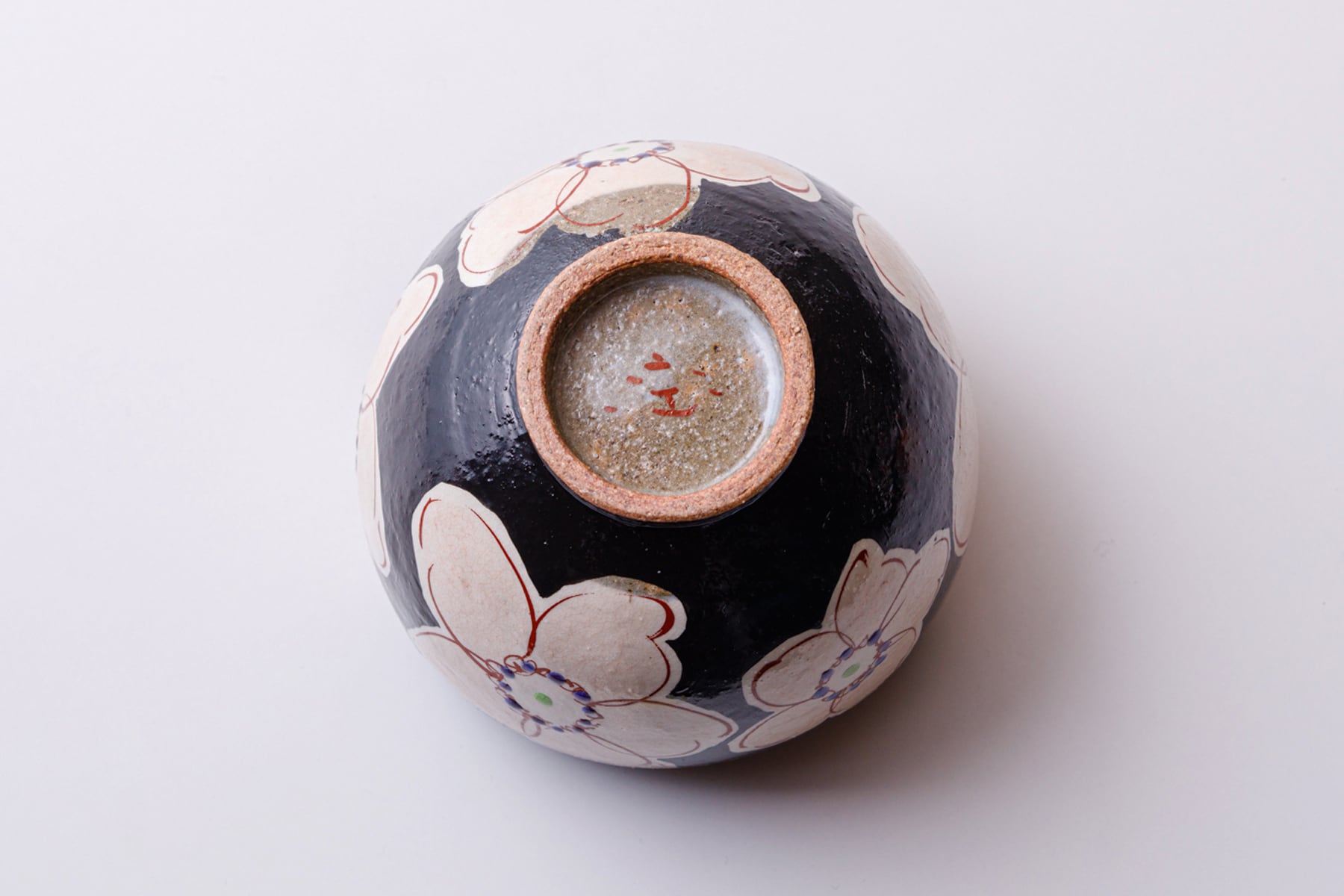 九谷焼 虚空蔵窯（石川県能美市）緑地に椿柄 皿2種4