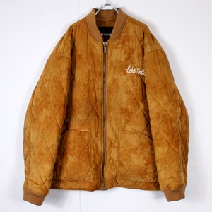 【Caka act2】"ECKO UNLITED" Faux Suede Quilting Design Loose Blouson Jacket