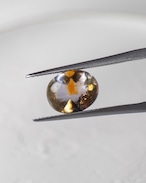 バフトップオーバルカット10×8mm #654【硝子の宝石】箔入