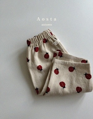 【Aosta】オータムチノパンツ 70~110cm  てんとう虫240811