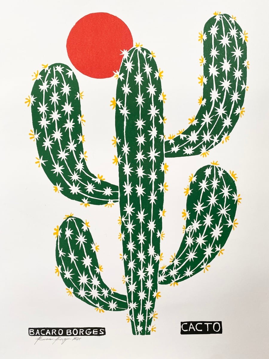 BACARO BORGES バカロ・ボルジェス 木版画 L【CACTO】