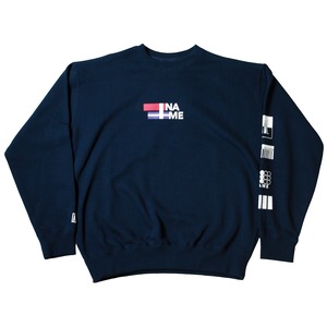 INAME logo artwork sweat shirt (Navy)