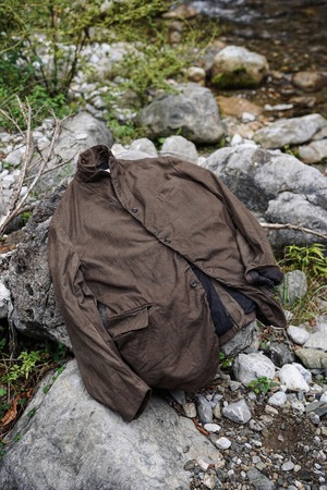 【最後の1点】Andrew Driftwood　Doggy bag Jacket / Cotton hand basket weaving / Kakishibu / size Mens M