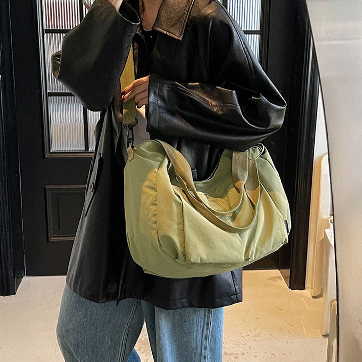 ナイロン トートバッグ 大容量 軽量 レディース メンズ 韓国 ショルダーバッグ 大人 カジュアル 通勤 通学 A4対応 ホーボーバッグ マザーズバッグ おしゃれ 大人可愛い 大人女子