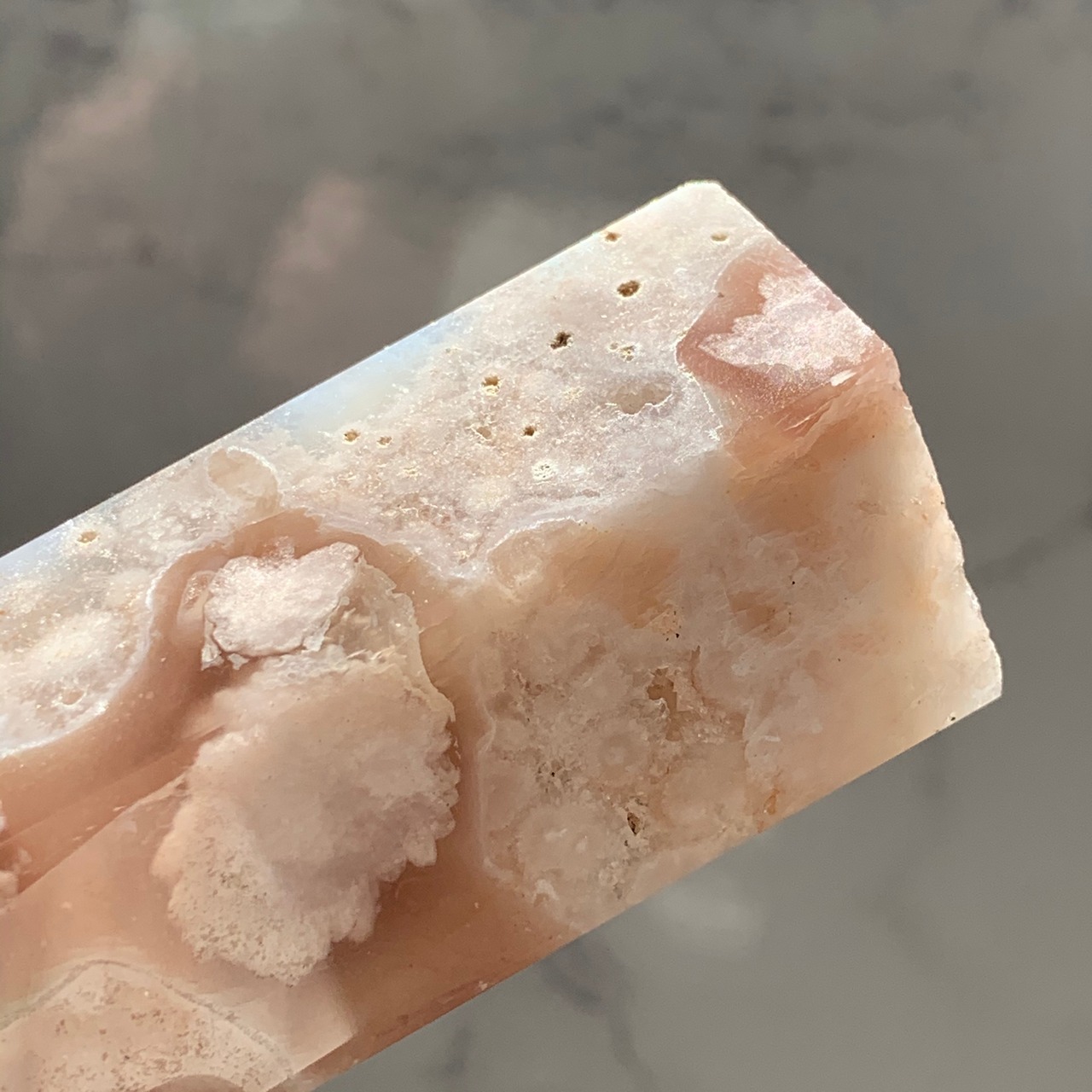 フラワーアゲートタワー*天然石ポイント*インテリア*T27