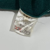 カシミヤ100% CASHMERE カシミヤ デザインボタン ニット カーディガン /グリーン レディース